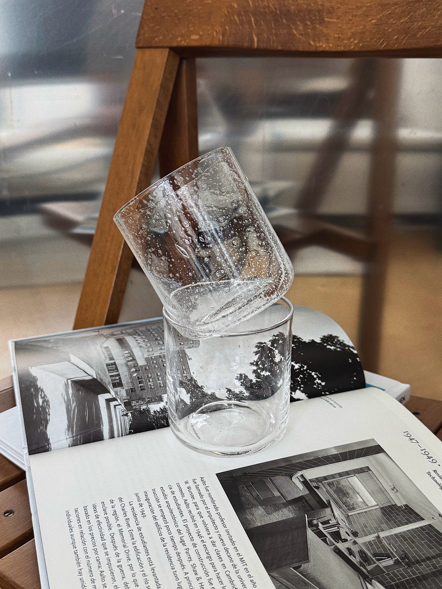 Handblown Clear Drinking Glass - Set of 2