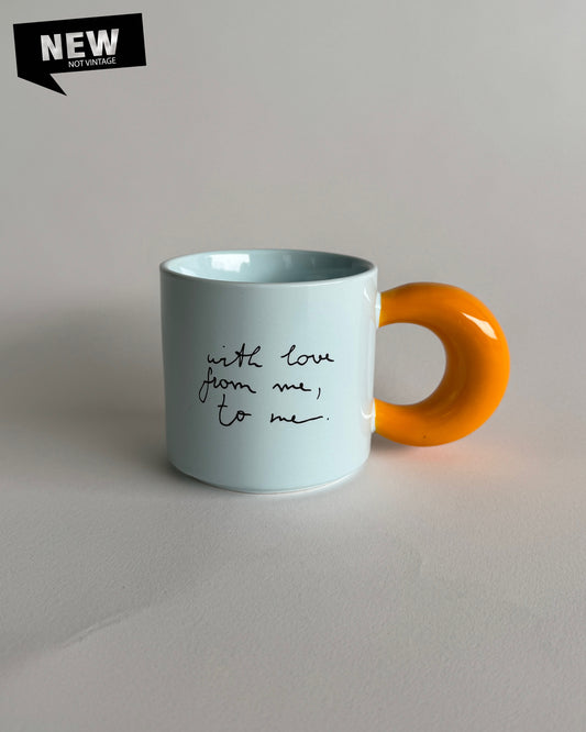 "From Me, To Me" Ceramic Mug - Blue/Orange