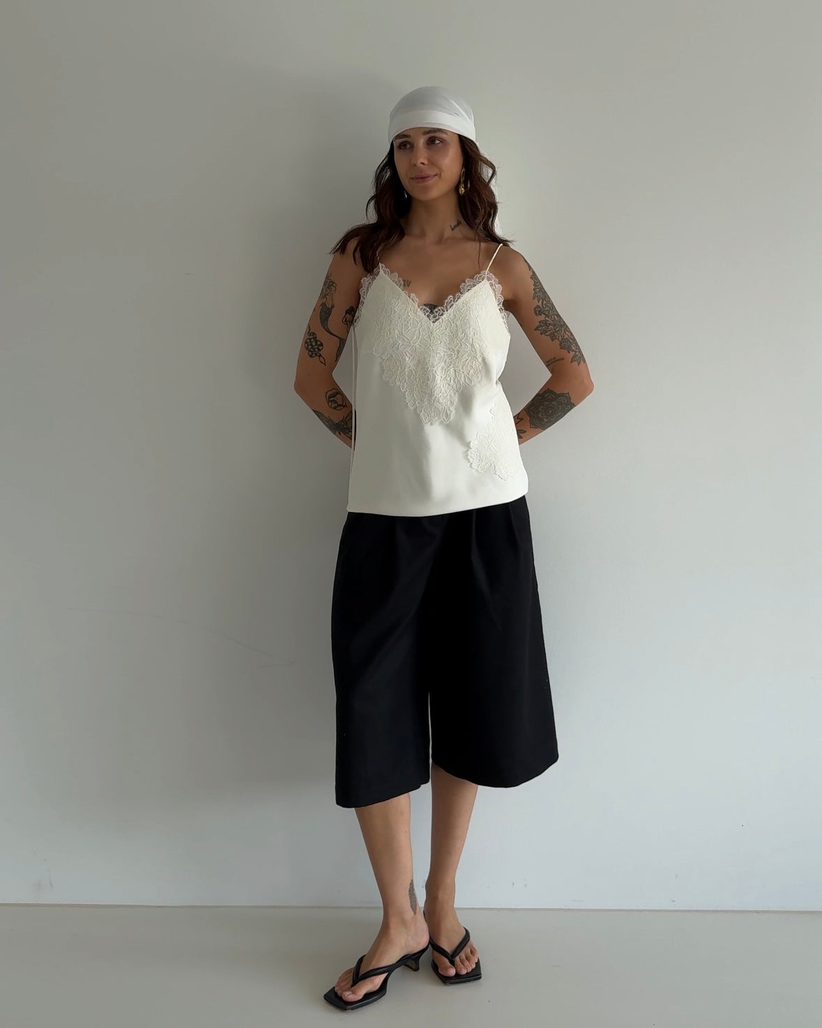 White Silk Scarf