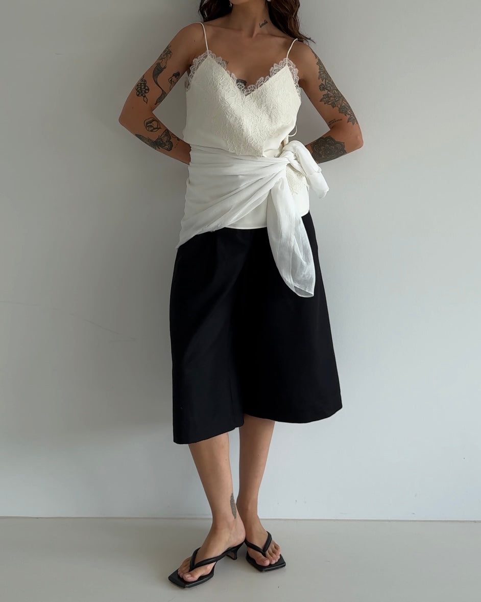 White Silk Scarf