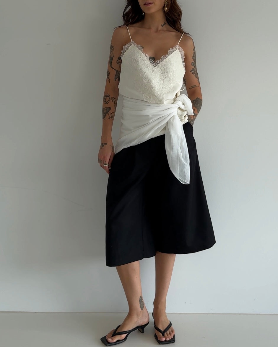 White Silk Scarf