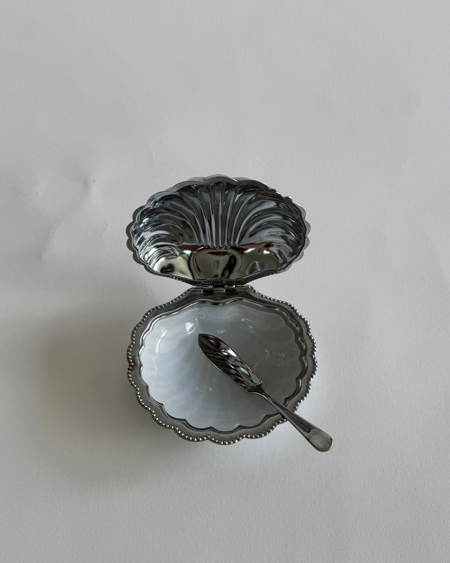 Silver Shell Butter Dish