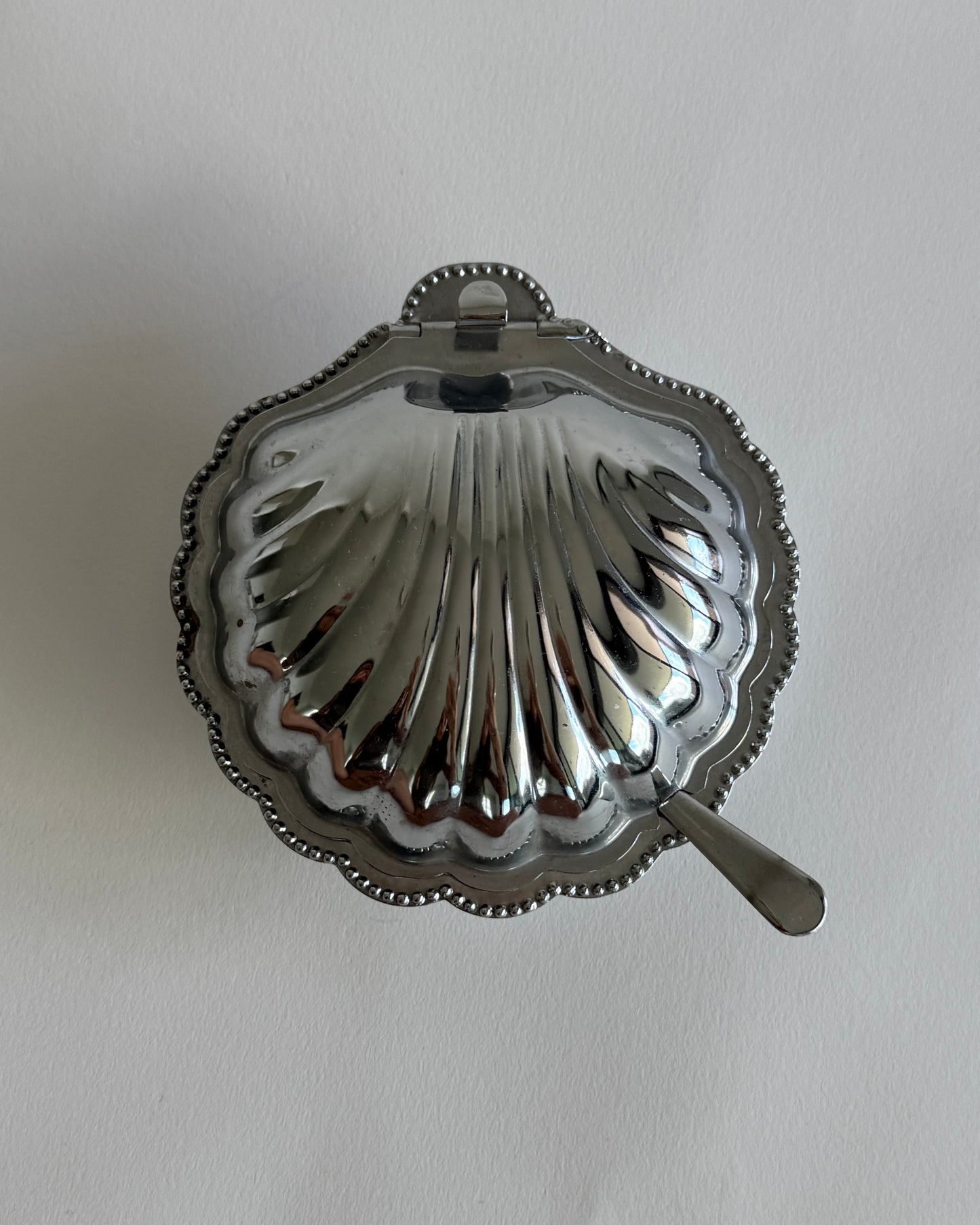 Silver Shell Butter Dish