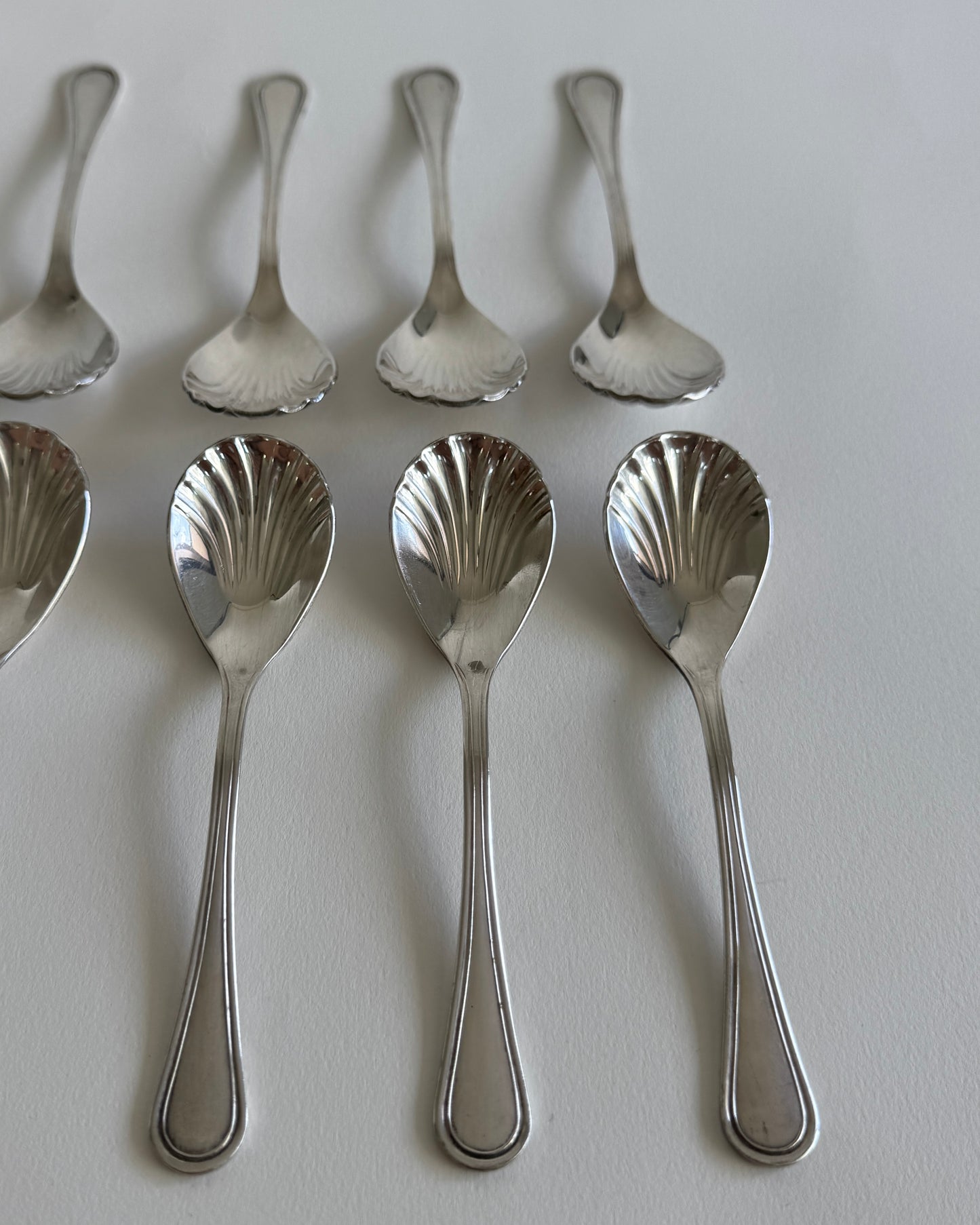 Vintage Silver Shell Teaspoons -Set of 2