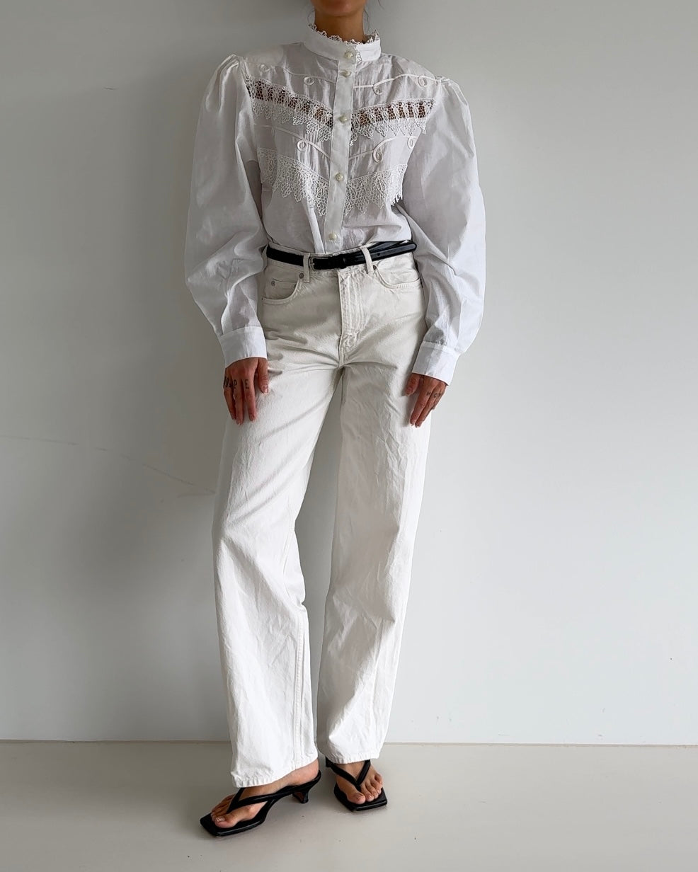 Vintage Lace Inset Blouse