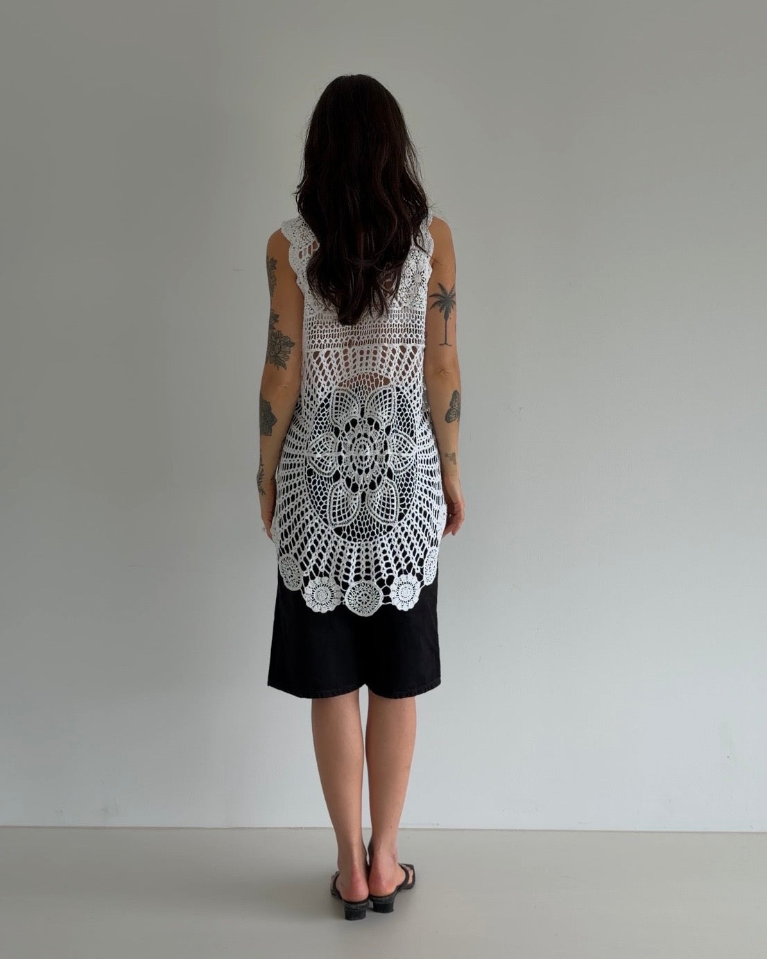 Vintage Crochet Lace Tunic Top