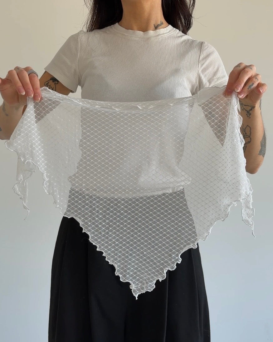 Triangle Scarf White