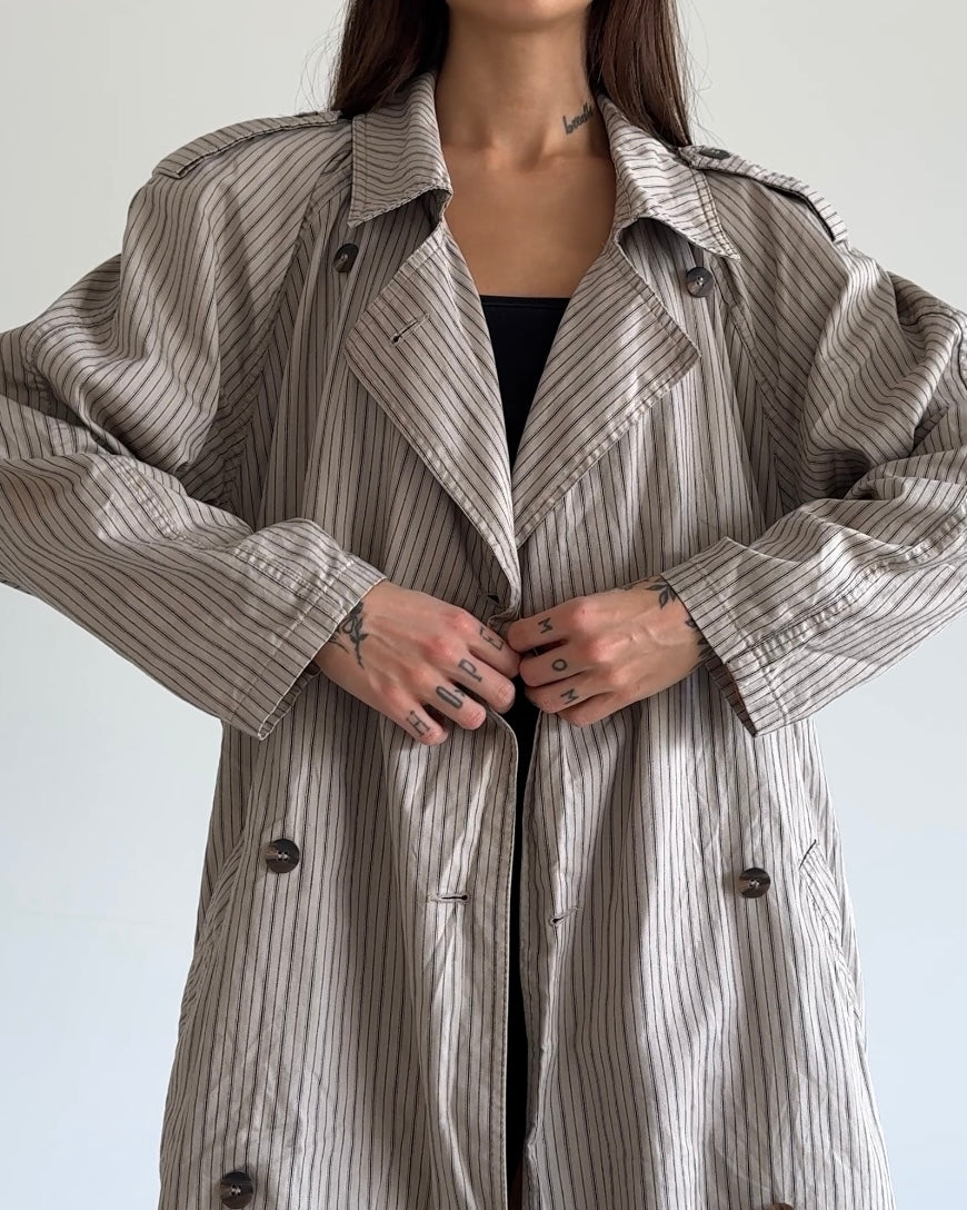 Striped Trenchcoat