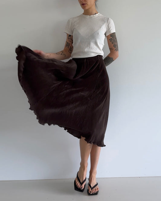 Brown Midi Skirt