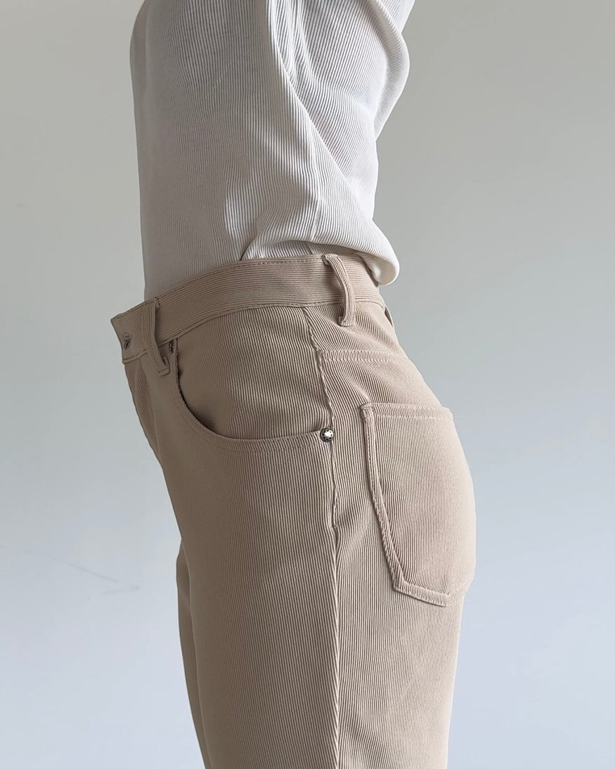 Beige Ankle Pants