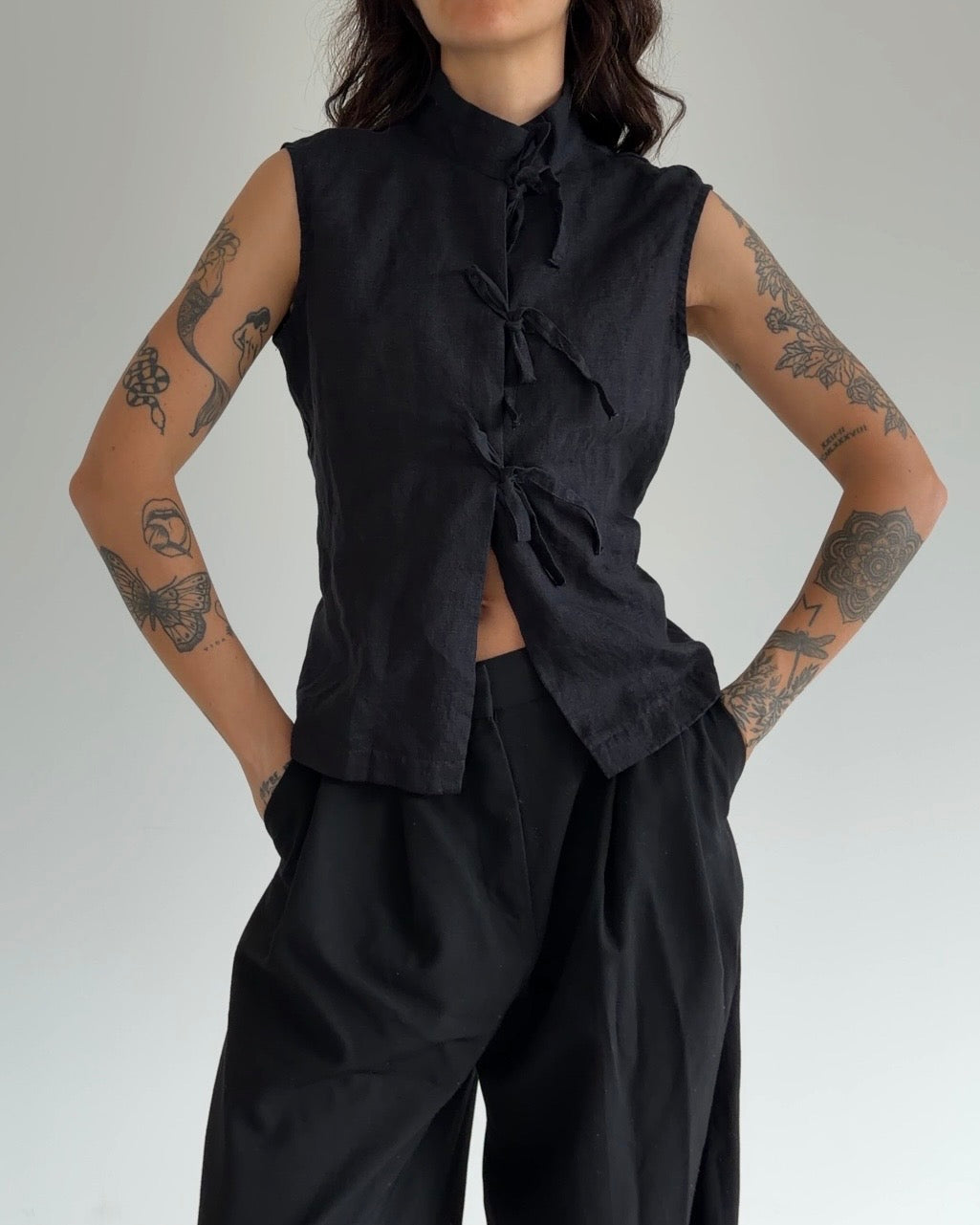 Reworked Vintage Top Black