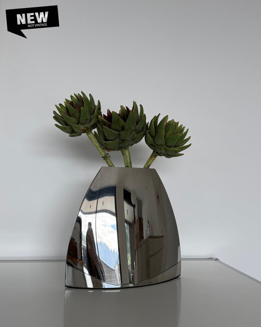 Sculptural Stainless Steel Vase Big