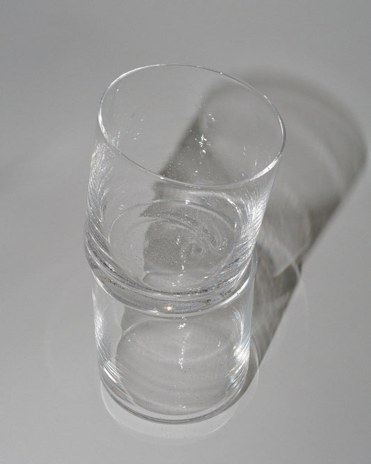 Handblown Clear Drinking Glass - Set of 2