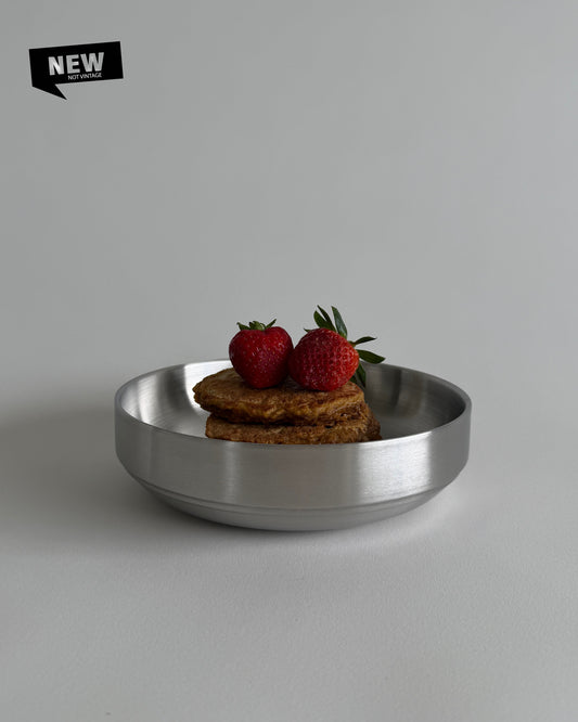 Mono Stainless Steel Plate – Large - Set of 2
