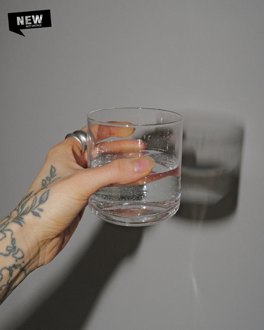 Handblown Clear Drinking Glass - Set of 2