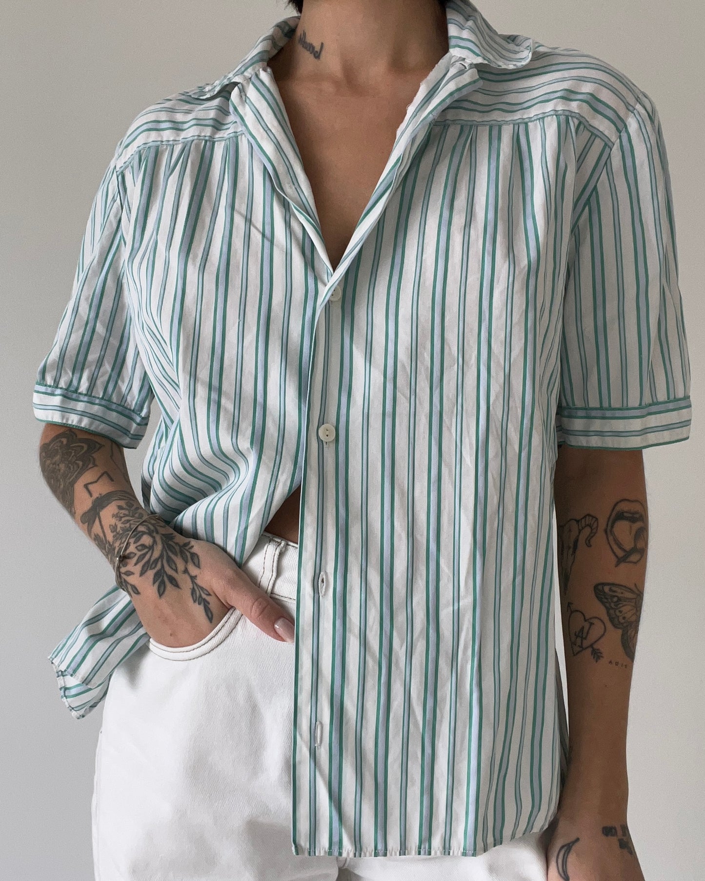 Striped Shirt Sleeve Shirt