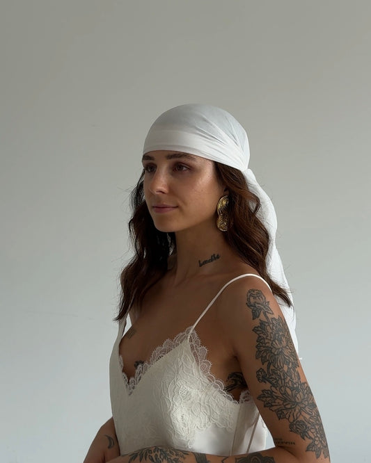 White Silk Scarf