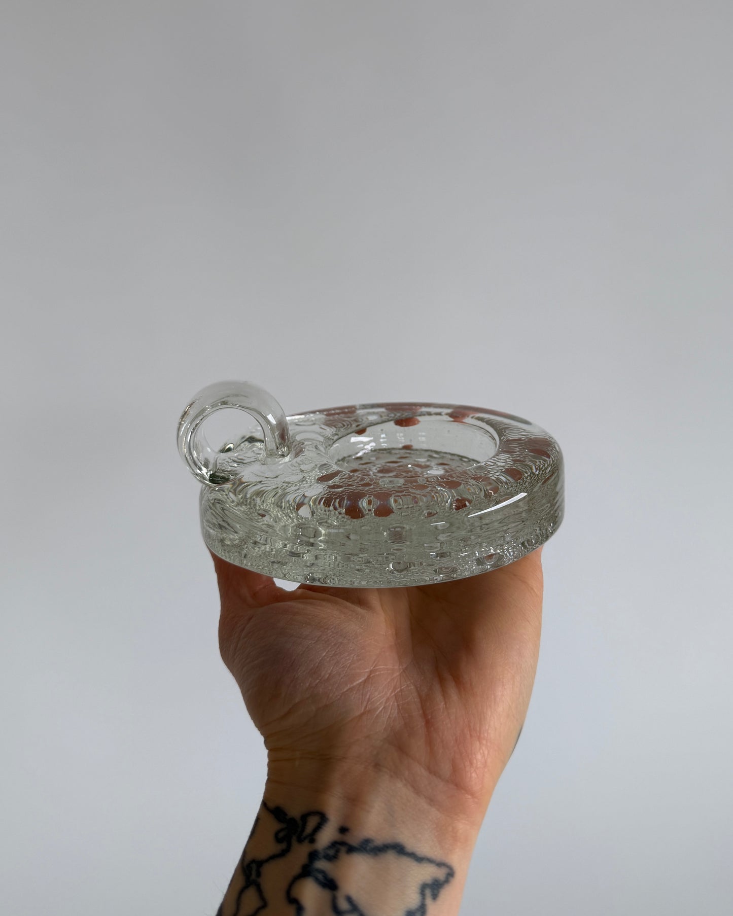 Heavy Glass Candle Holder