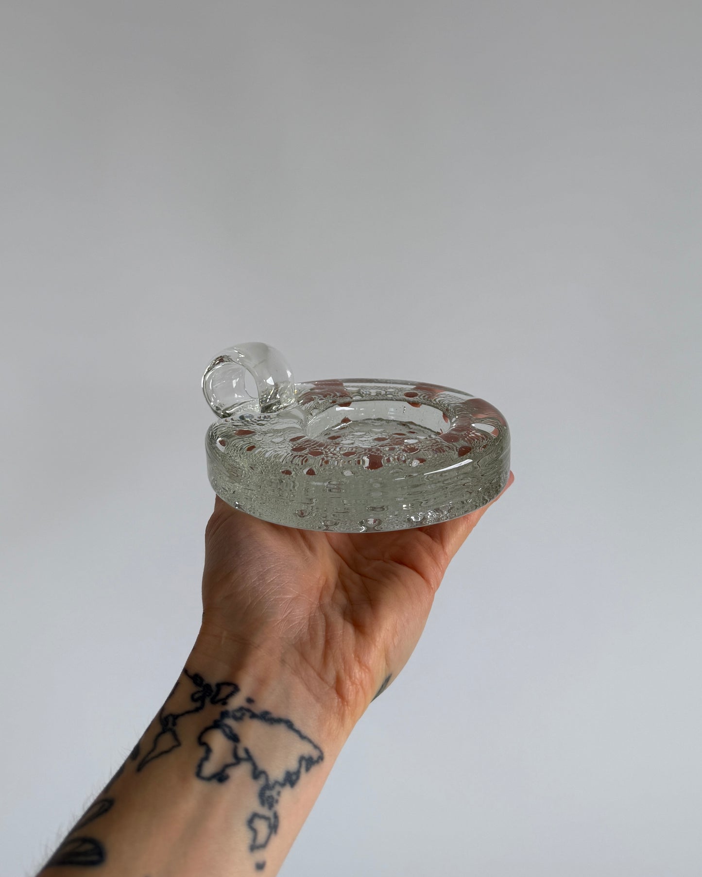 Heavy Glass Candle Holder