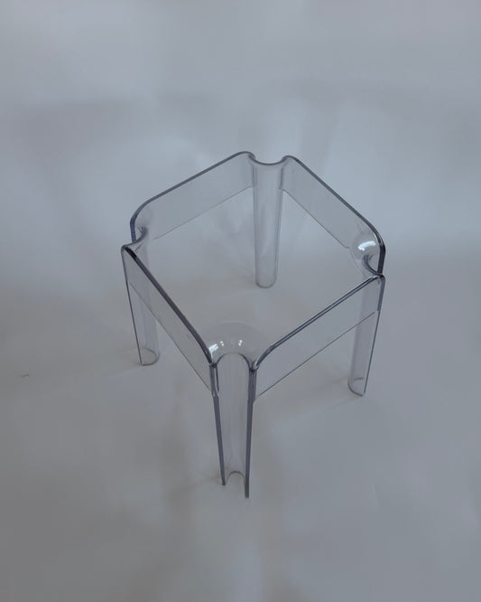 Clear Acrylic Stool - Vintage Space Age Style