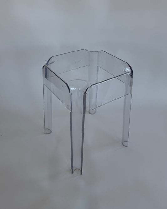 Clear Acrylic Stool - Vintage Space Age Style
