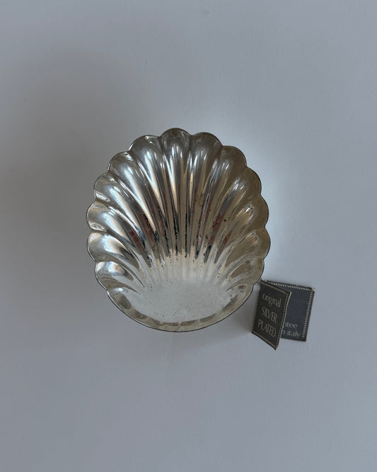 Vintage Silver Plated Shell Dish made in Italy