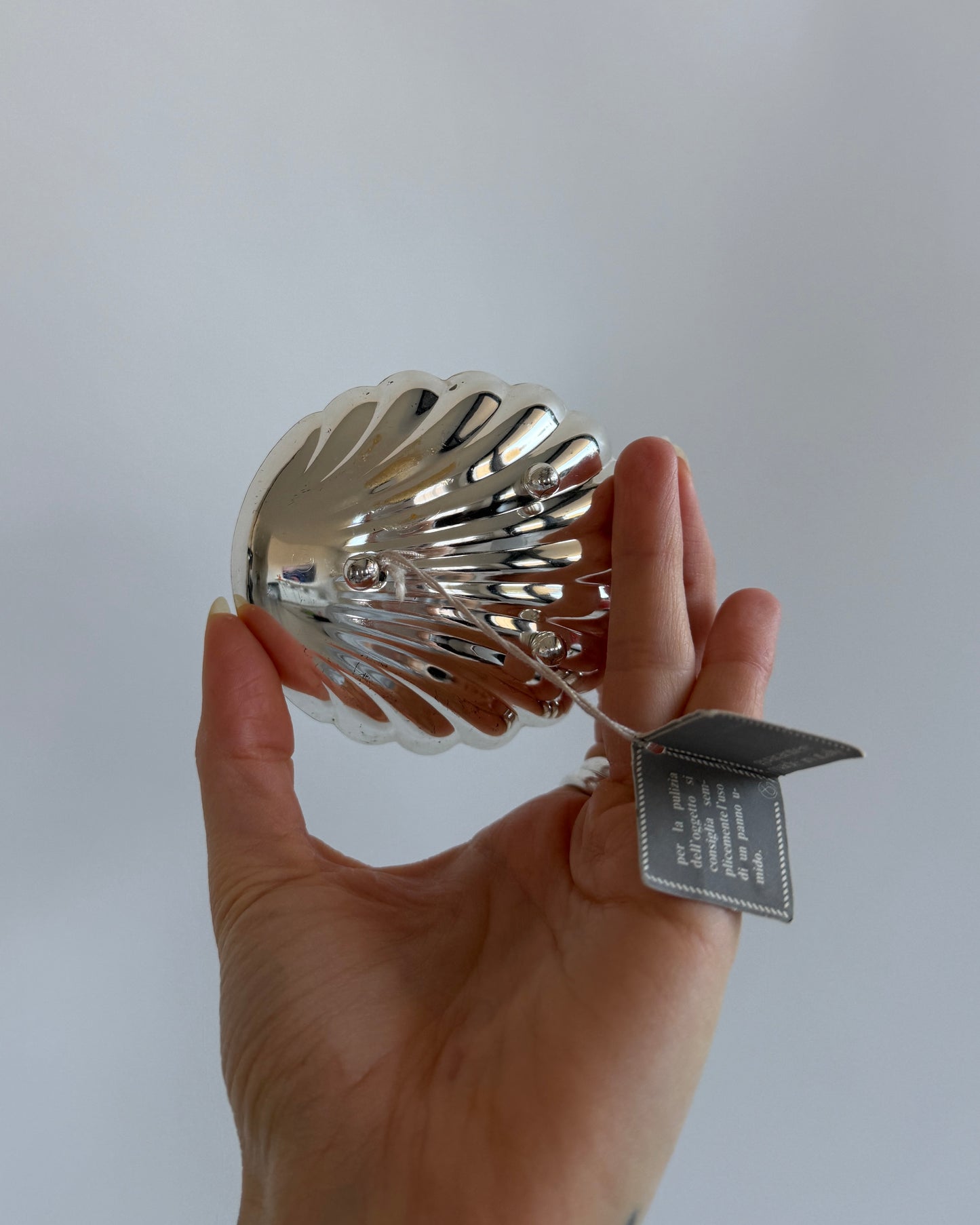 Vintage Silver Plated Shell Dish made in Italy