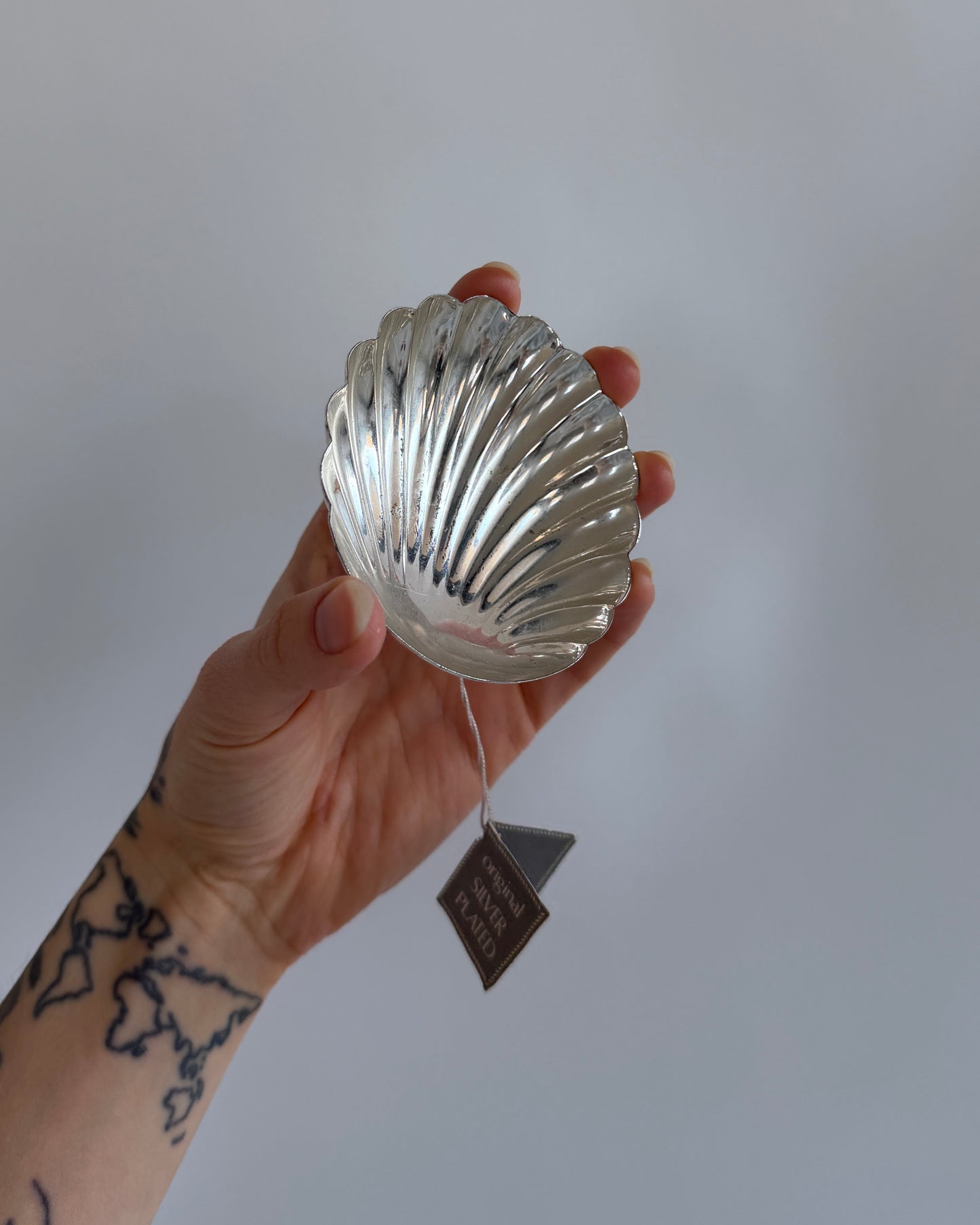 Vintage Silver Plated Shell Dish made in Italy