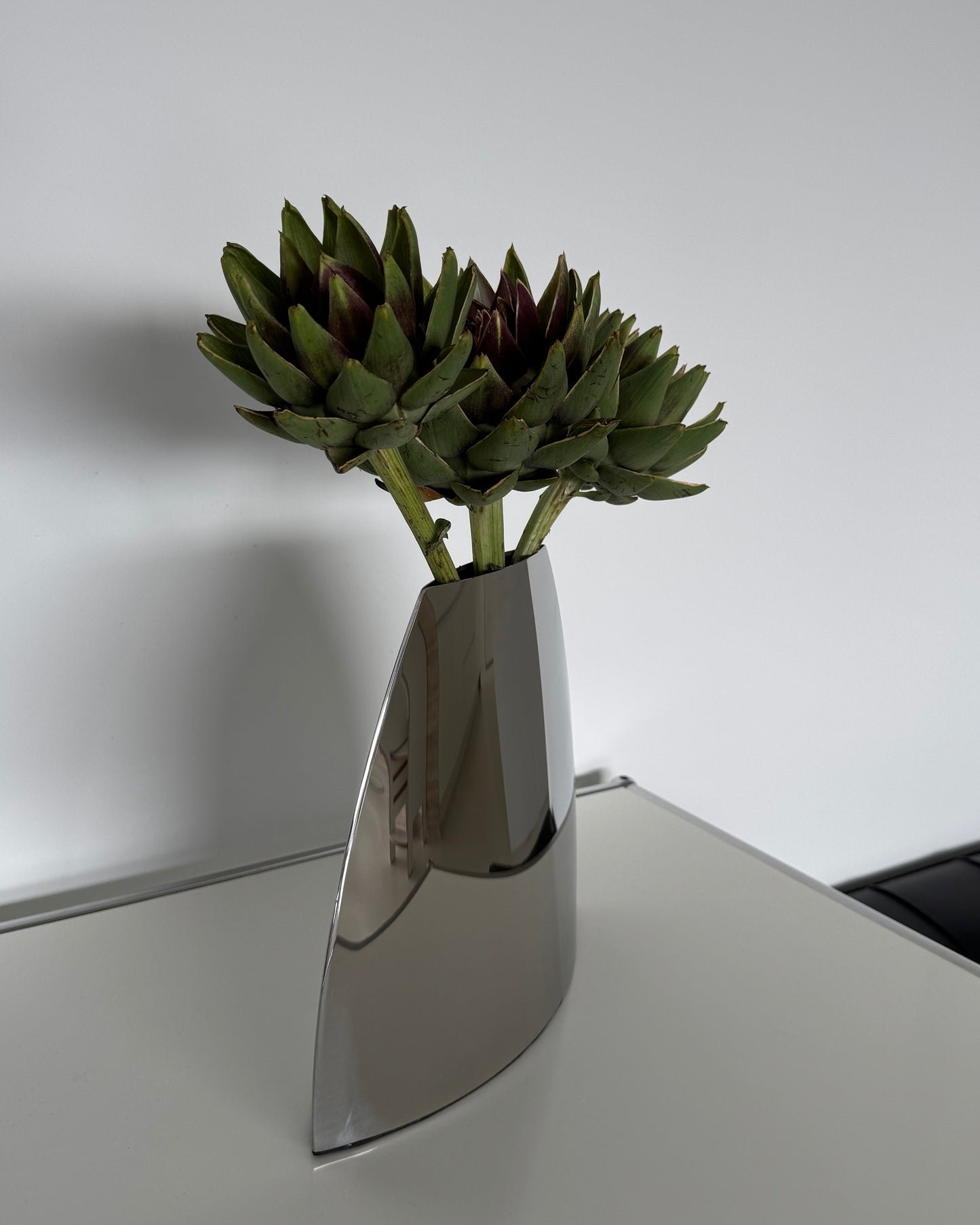 Sculptural Stainless Steel Vase Big