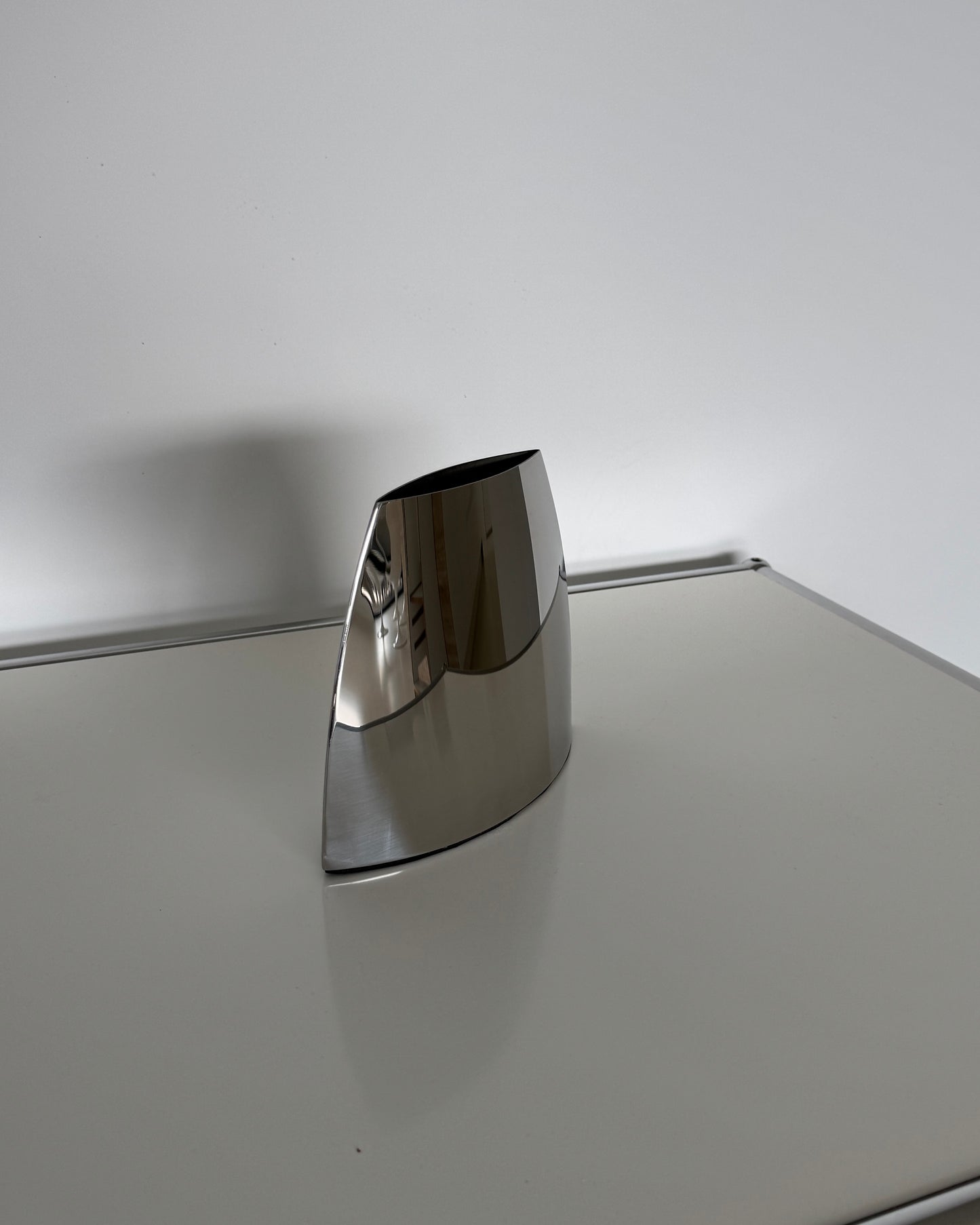 Sculptural Stainless Steel Vase Small