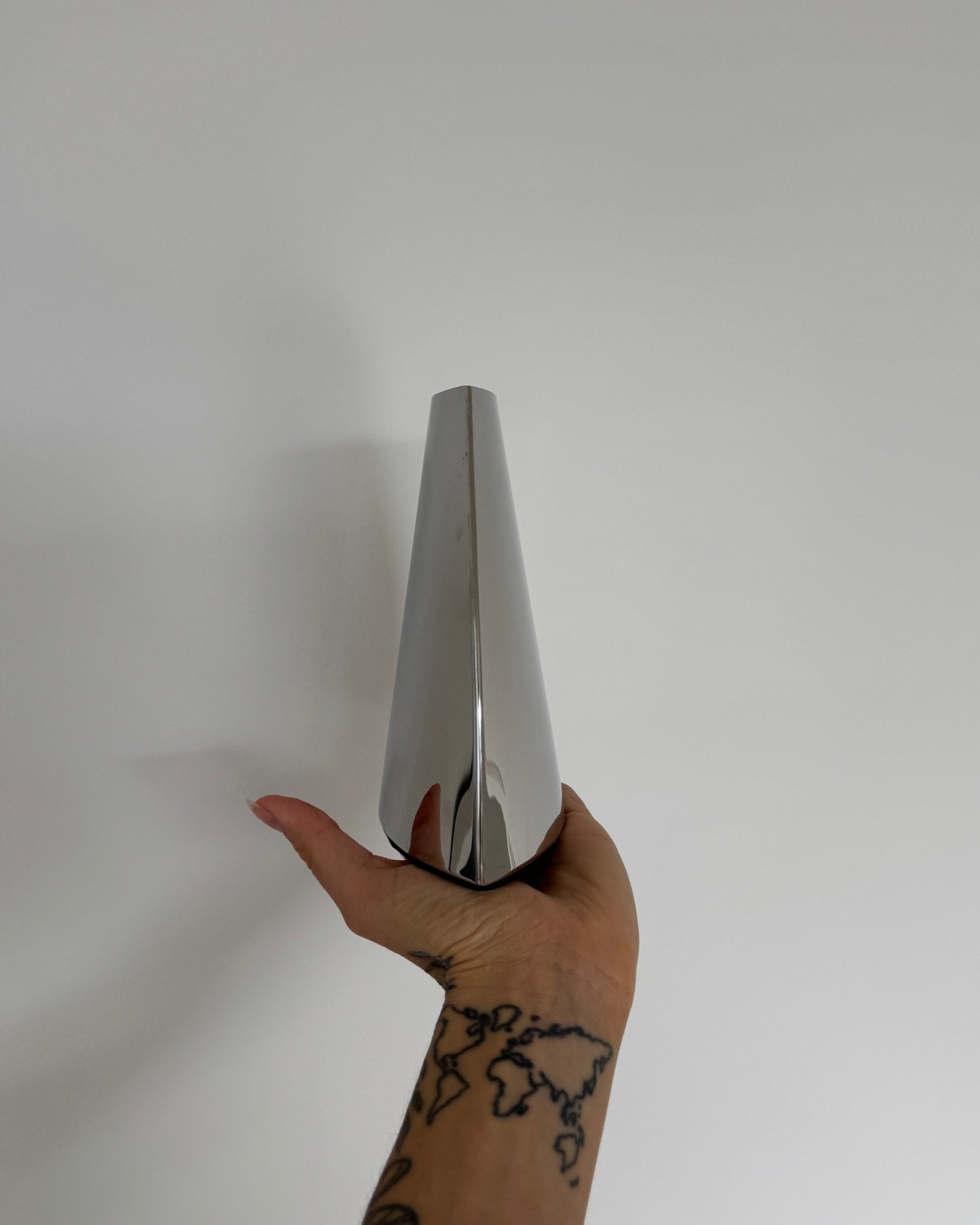 Sculptural Stainless Steel Vase Small