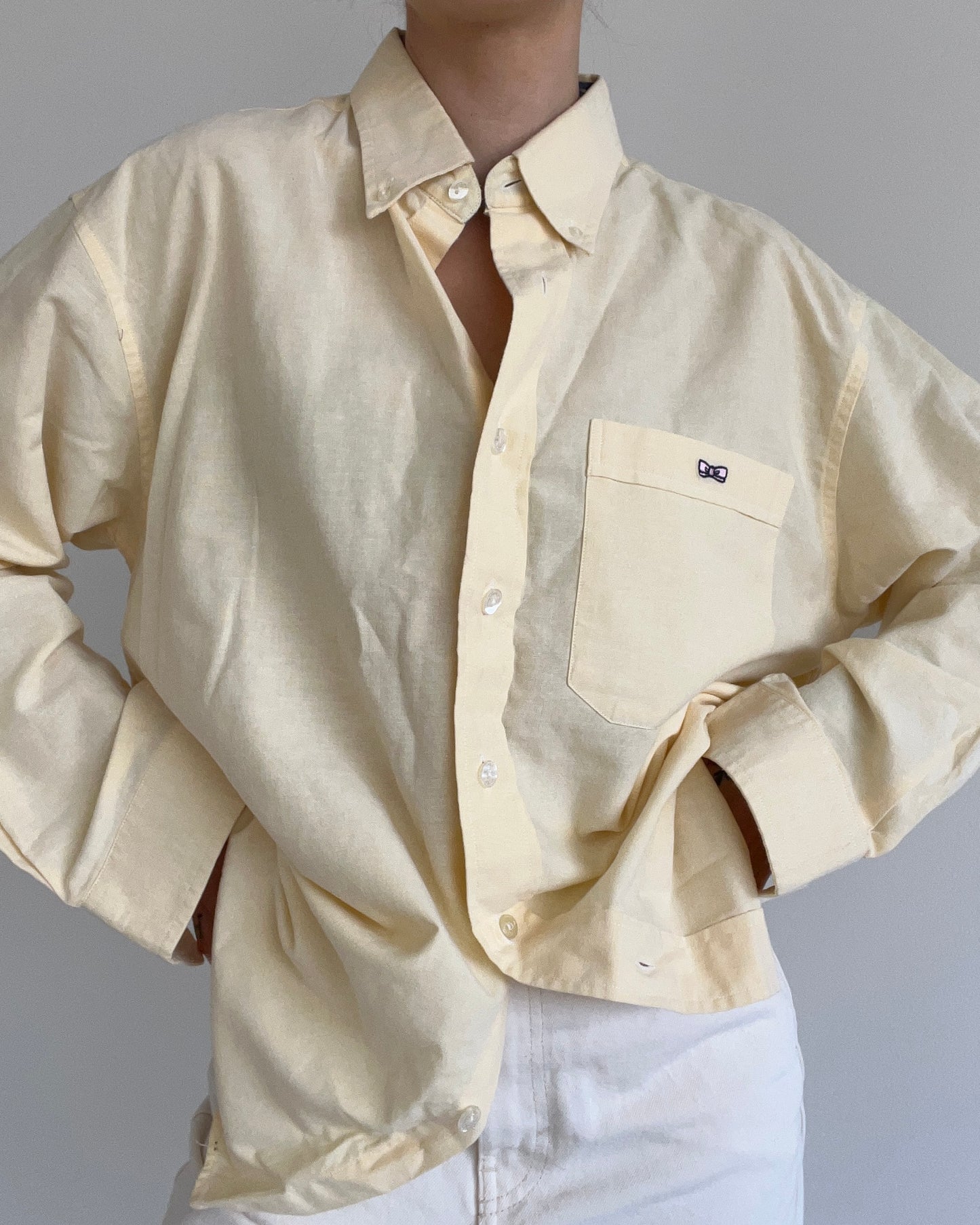 Oversized Shirt Light Yellow