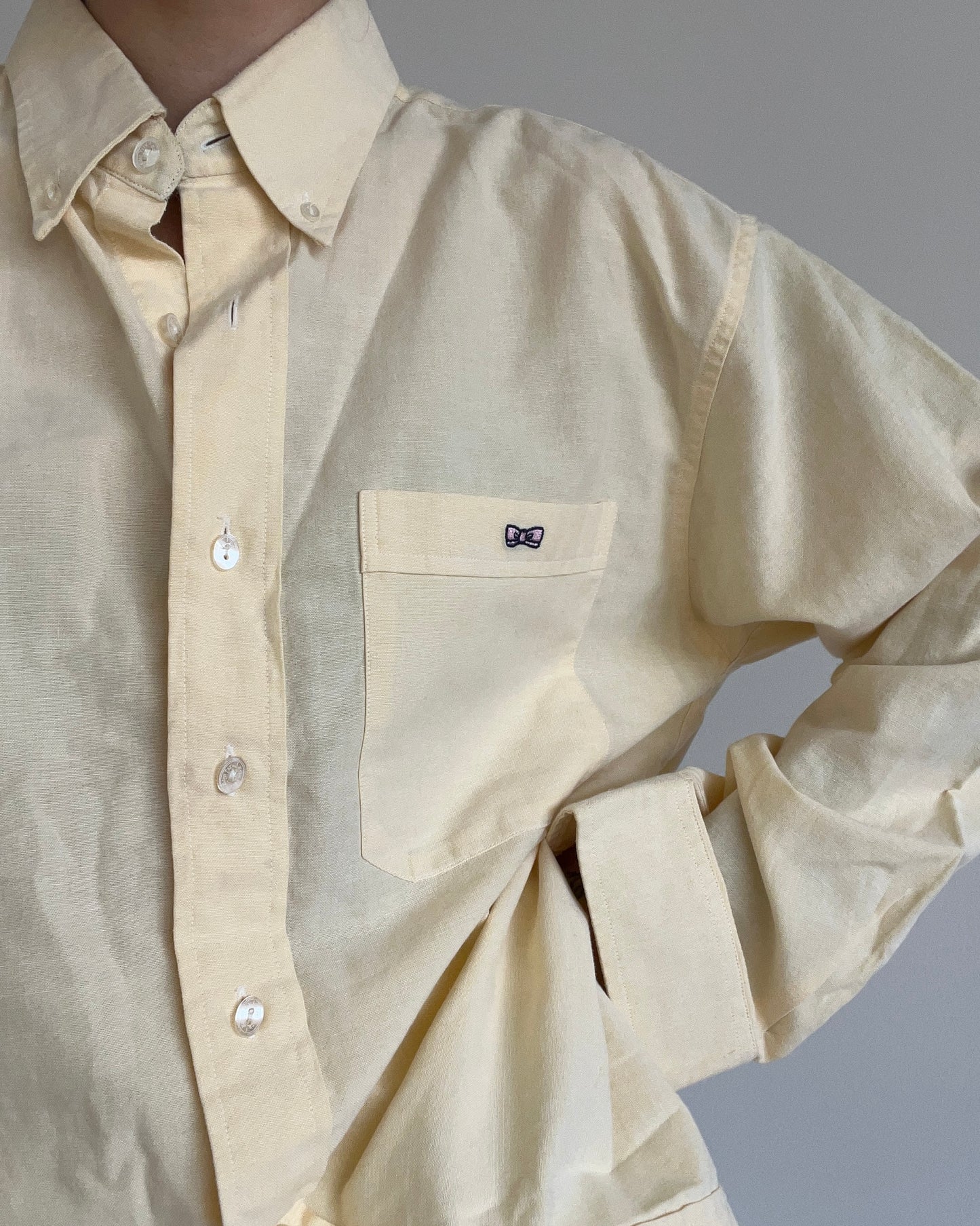 Oversized Shirt Light Yellow