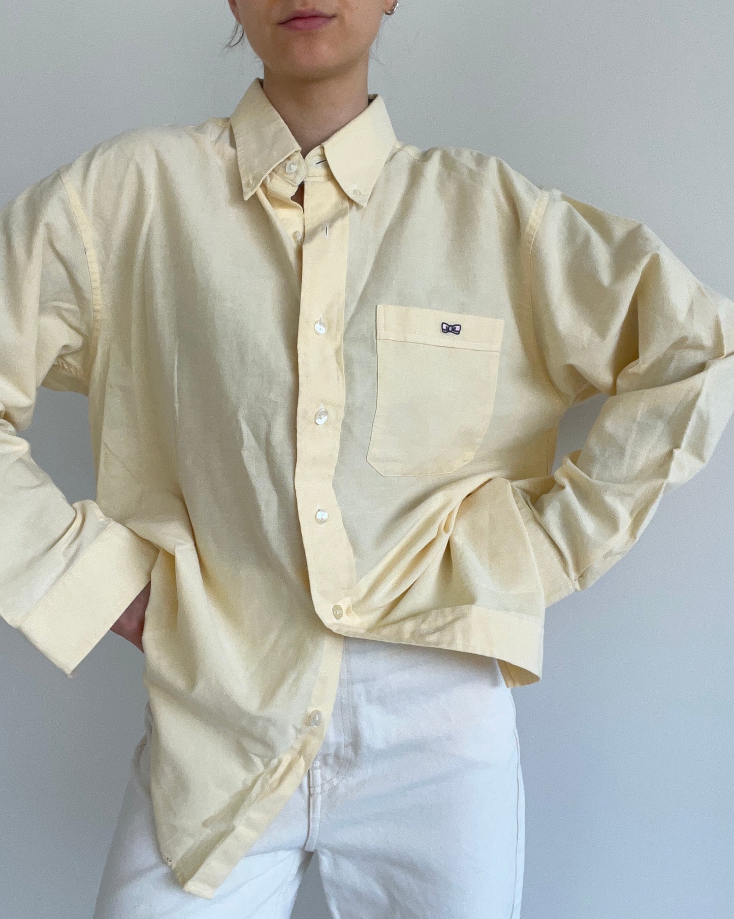 Oversized Shirt Light Yellow