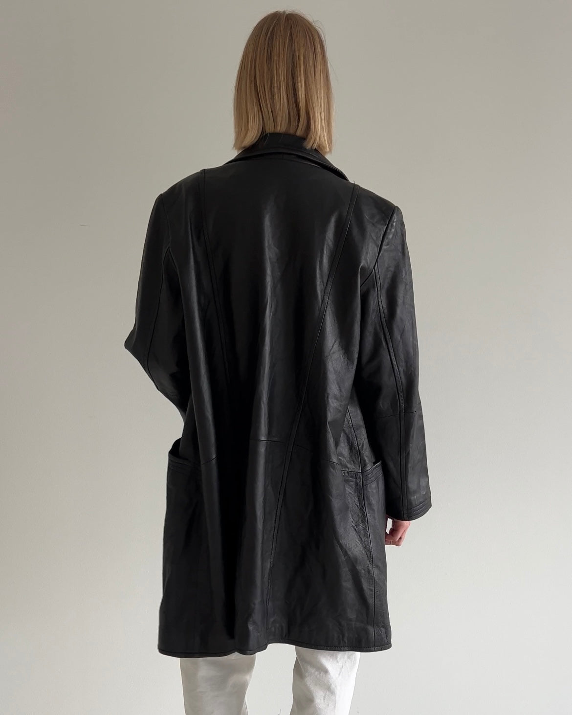Leather Coat Black