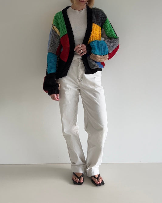 Knitted Colorful Cardigan
