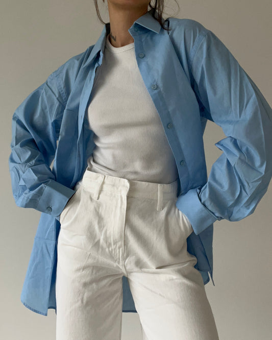 Oversized Shirt Light Blue