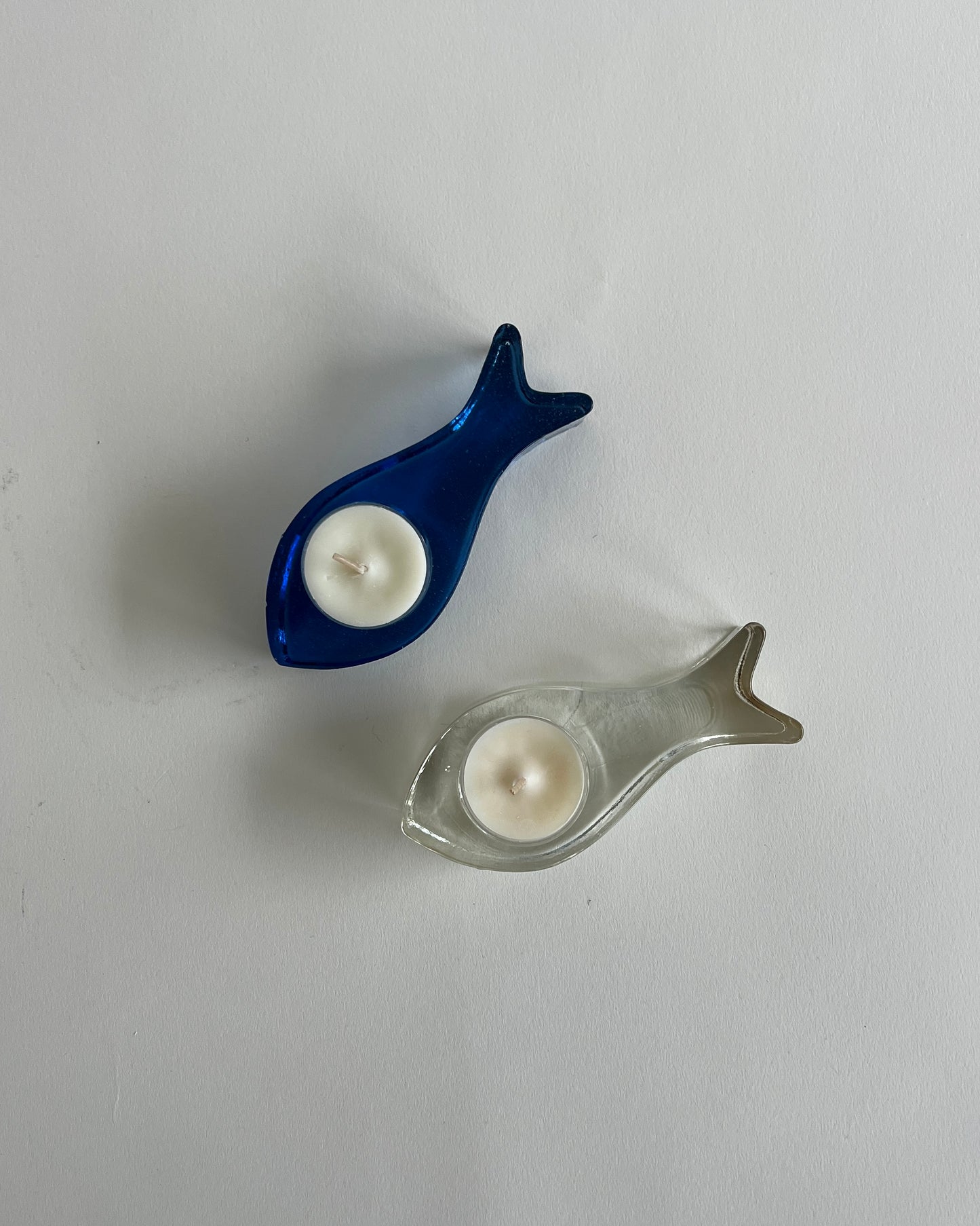 Fish Glass Candle Holder Set