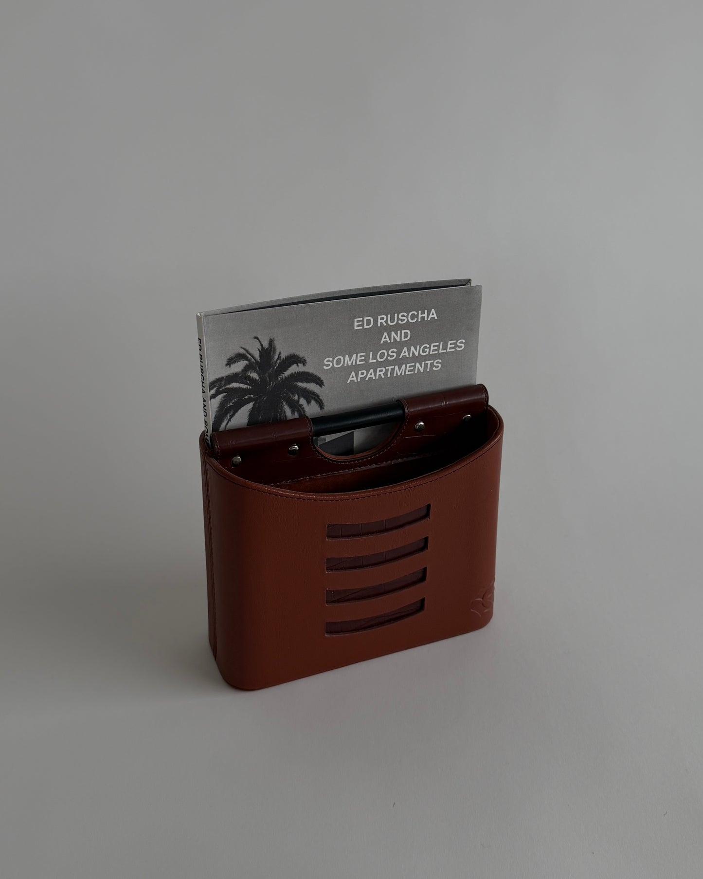 Leather Desk Organizer Basket