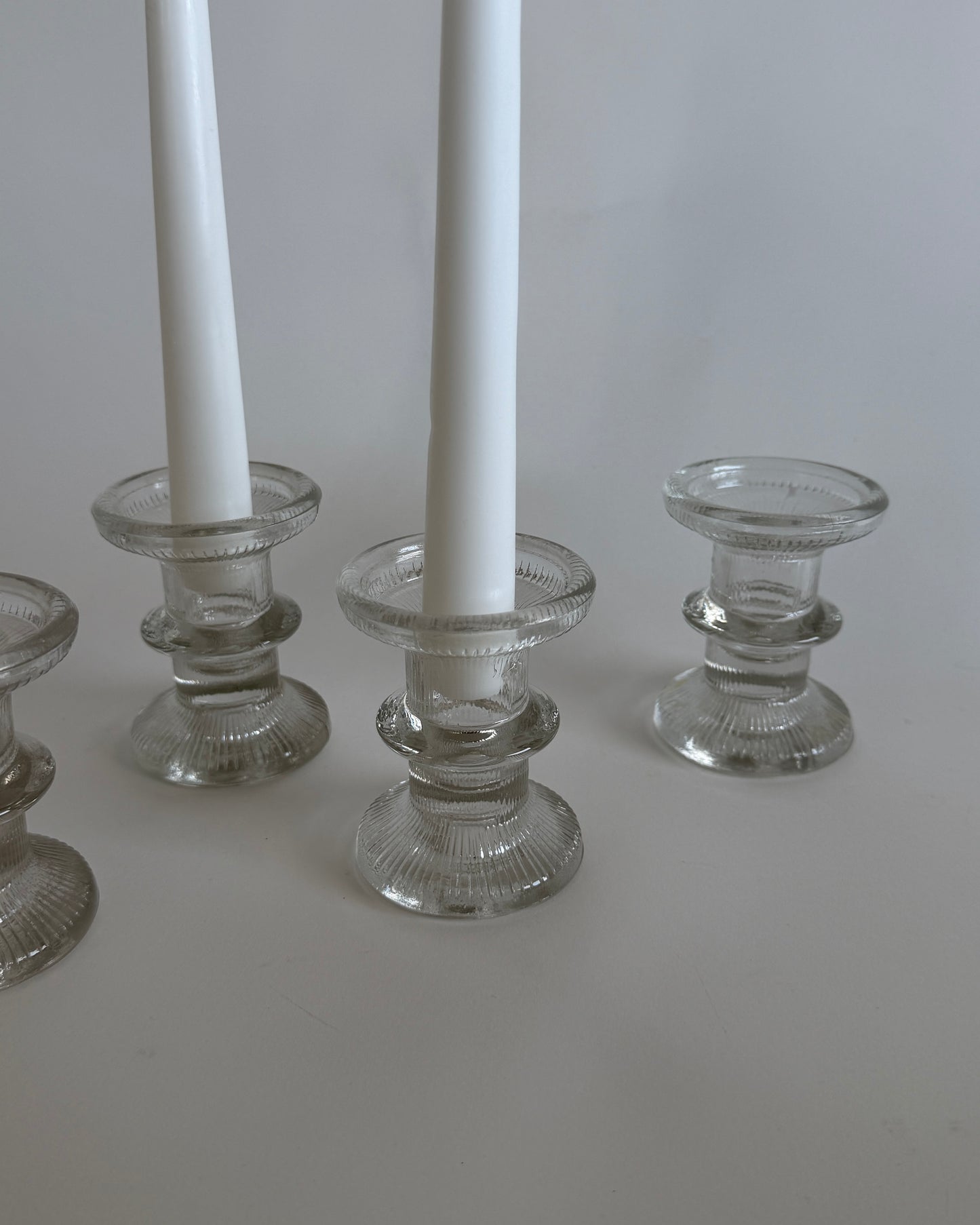 Glass Candle Holder- Set of 2