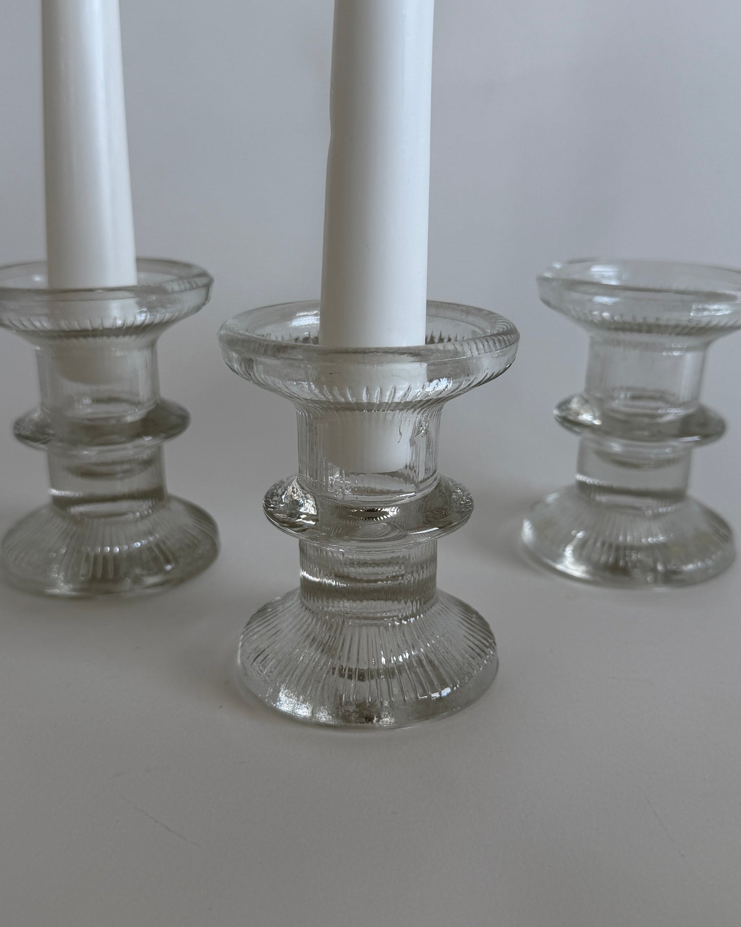 Glass Candle Holder- Set of 2