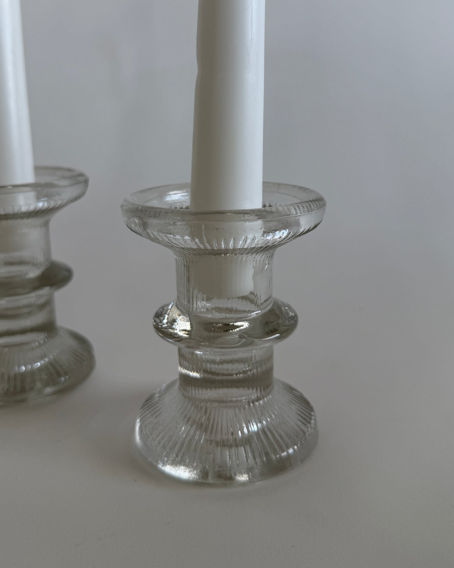 Glass Candle Holder- Set of 2