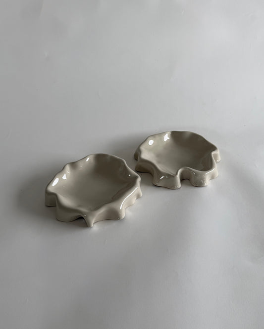 Less Melted Butter Plate Cream - Set of 2