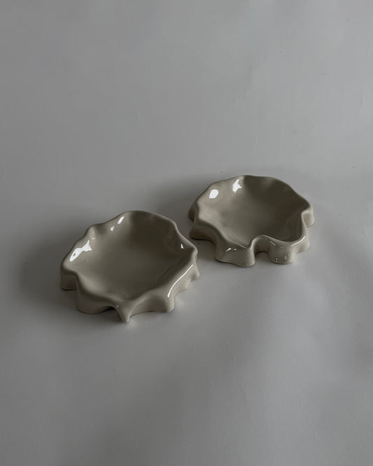 Less Melted Butter Plate Cream - Set of 2