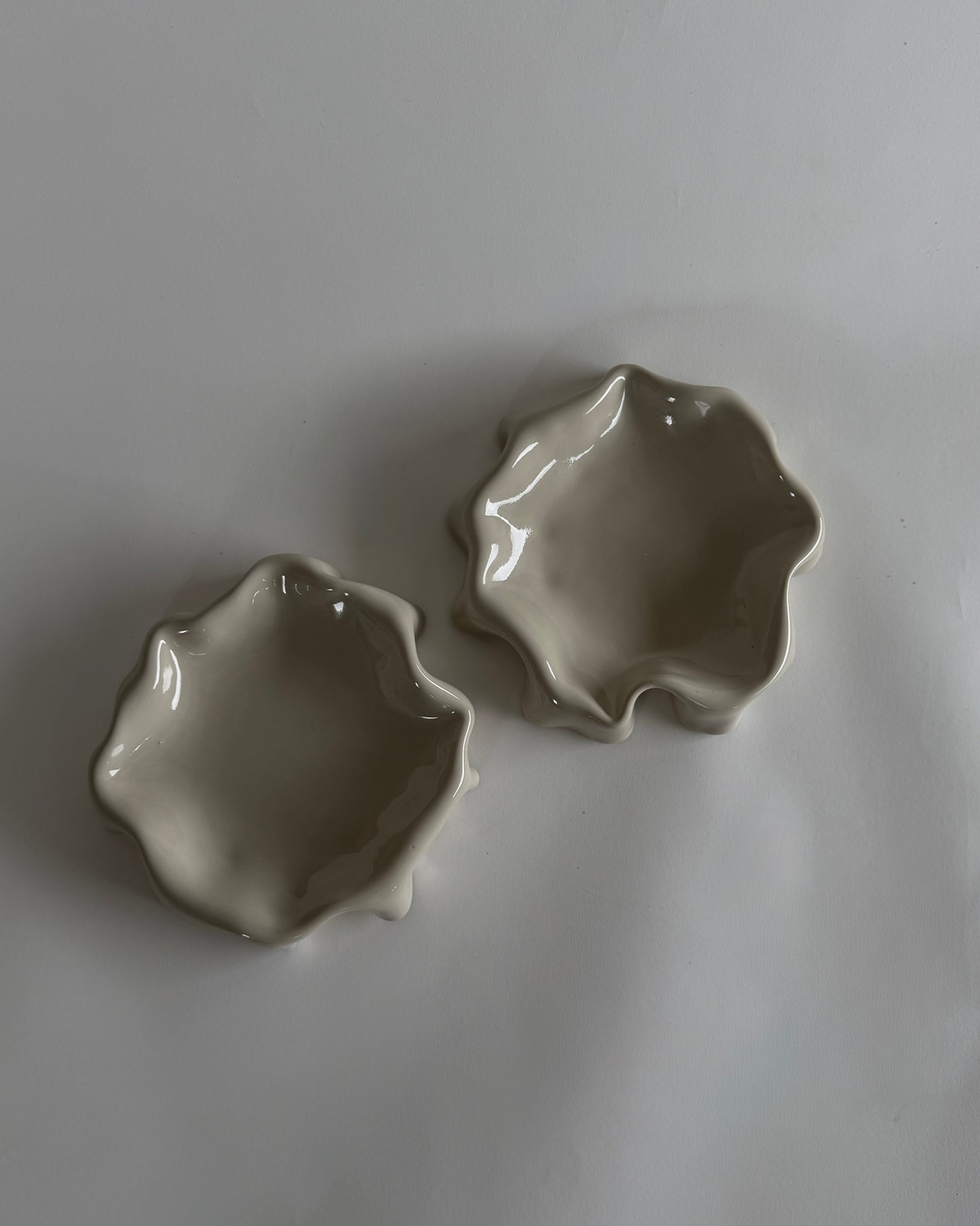 Less Melted Butter Plate Cream - Set of 2