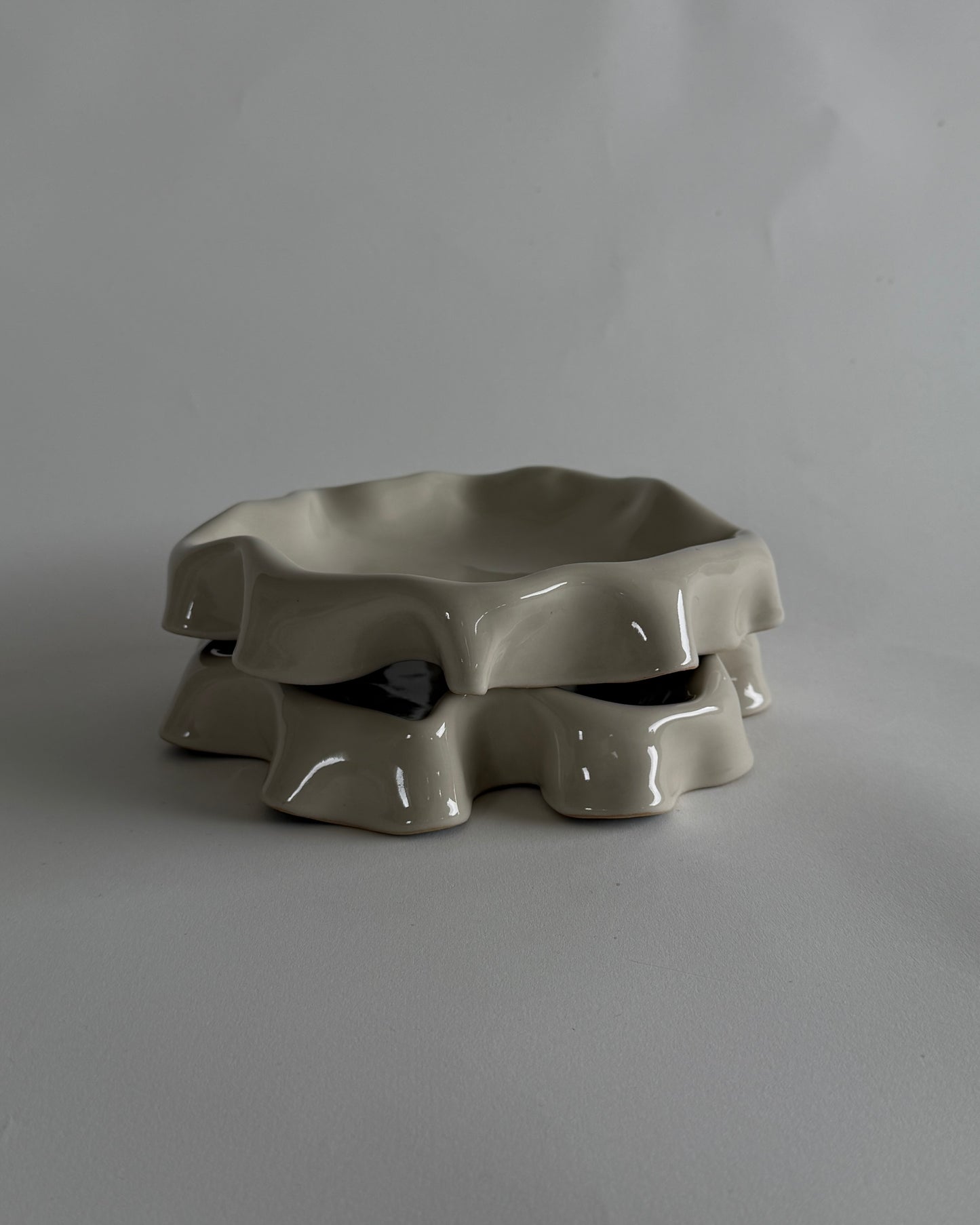 Less Melted Butter Plate Cream - Set of 2