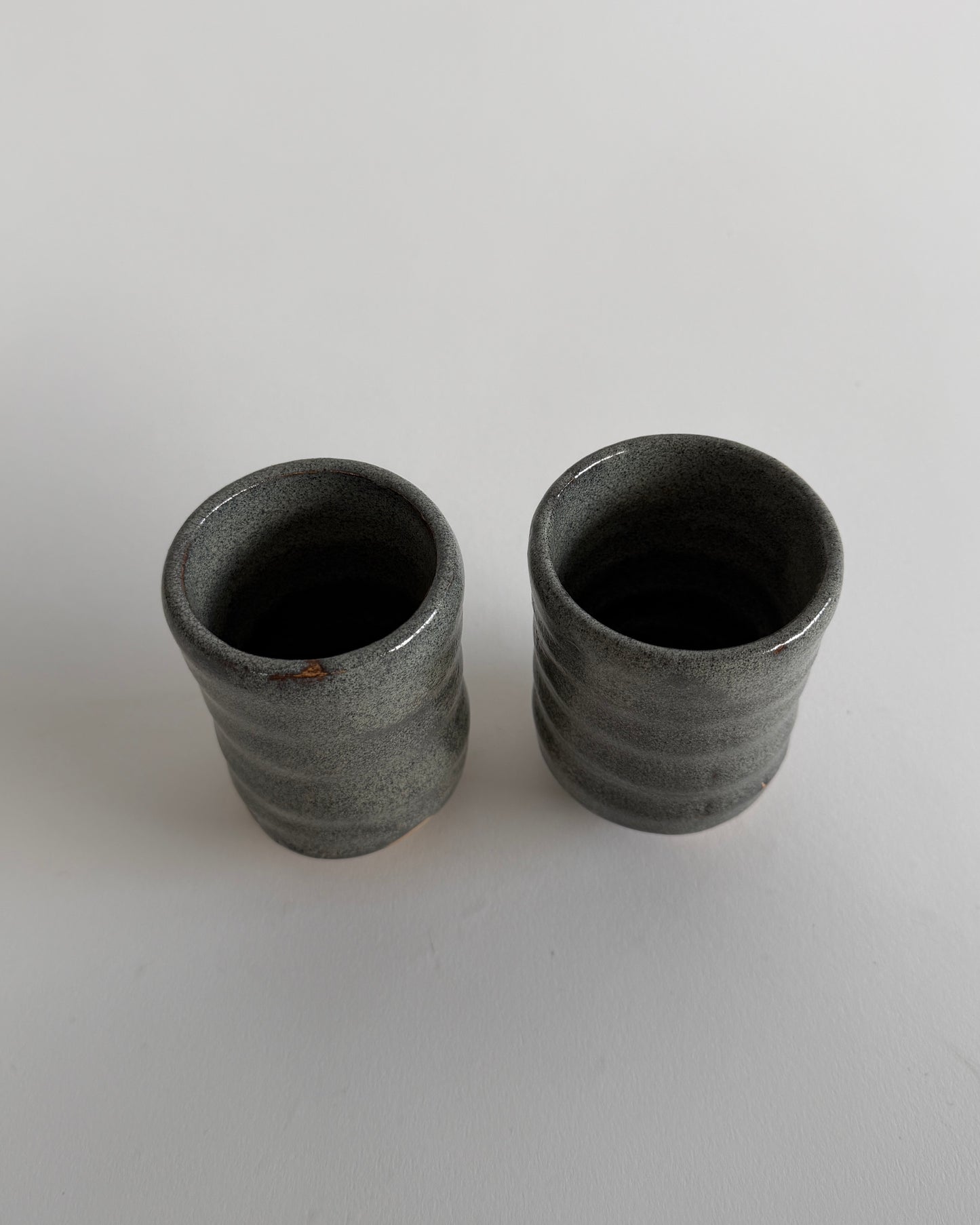 Handmade Small Ceramic Mugs - Set of 2