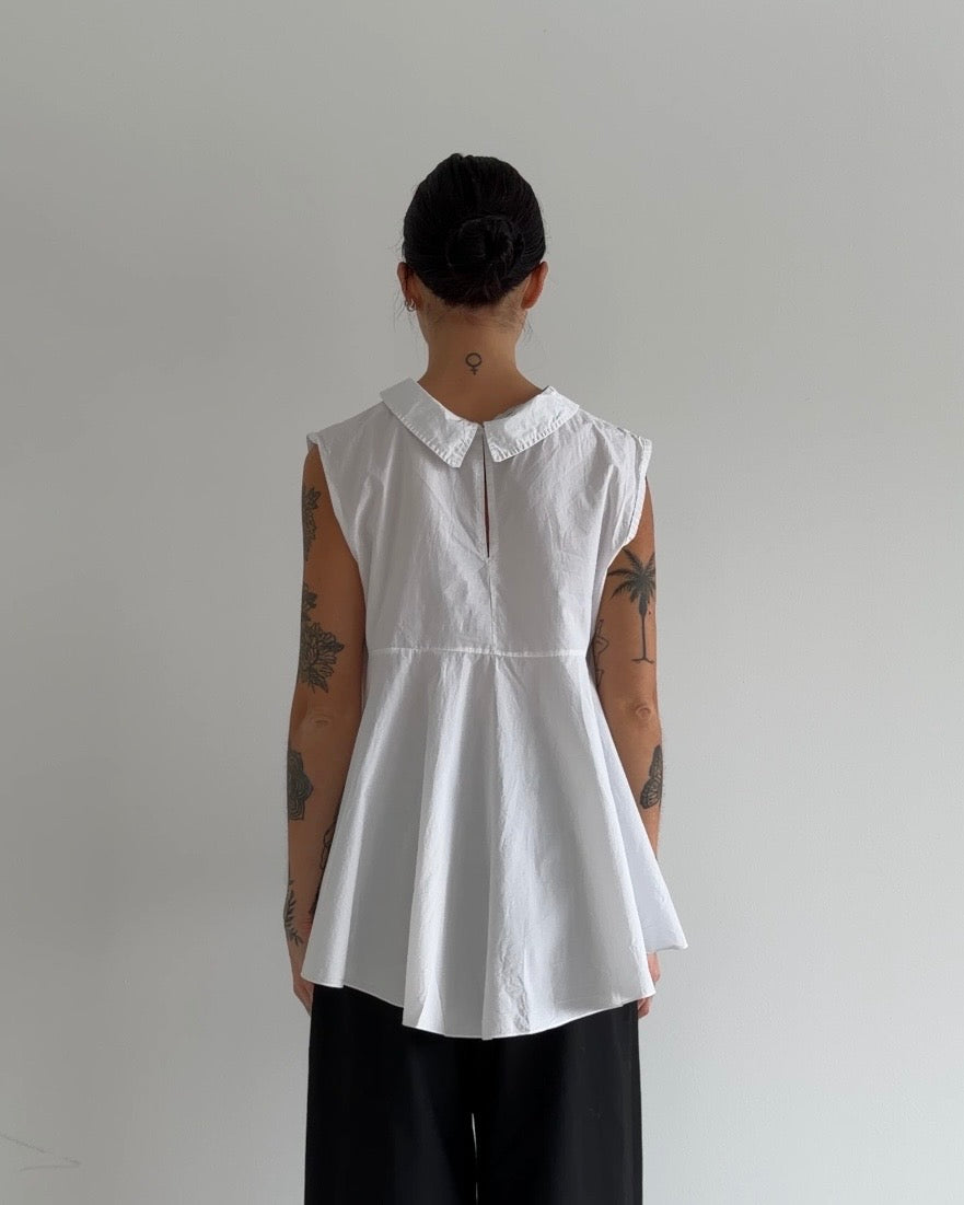 White Balloon Blouse