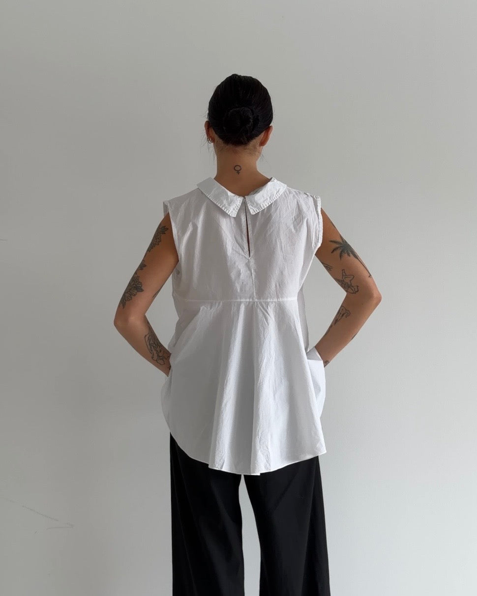 White Balloon Blouse