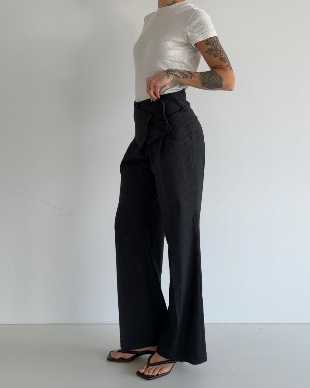 Reworked Vintage Striped Pants